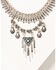 Image #2 -  Shyanne Women's Silver Triangular Fringe Pendant Collar Statement Necklace, Silver, hi-res