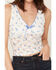 Image #3 - Ash & Violet Women's Floral Lace Tank, Ivory, hi-res