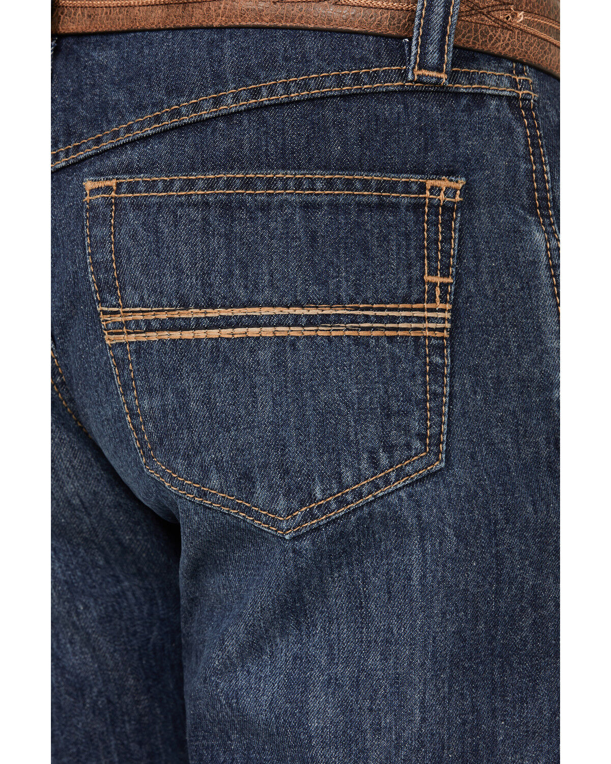 Image #4 - Cinch Men's Carter 2.0 Medium Stonewash Relaxed Bootcut Rigid Denim Jeans, Indigo, hi-res