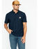 Image #1 - Carhartt Men's Contractor's Pocket Short Sleeve Polo Work Shirt - Big & Tall, Navy, hi-res