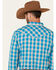 Cody James Men's Briar Patch Plaid Long Sleeve Snap Western Shirt , Teal, hi-res