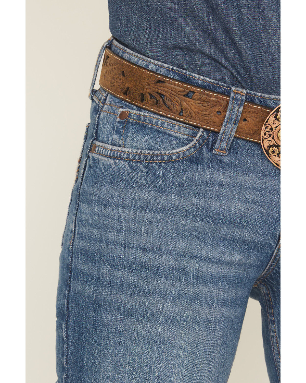 Image #2 - Wrangler Retro Women's Khloe Dark Wash Mid Rise Mae Bootcut Stretch Denim Jeans, Dark Wash, hi-res