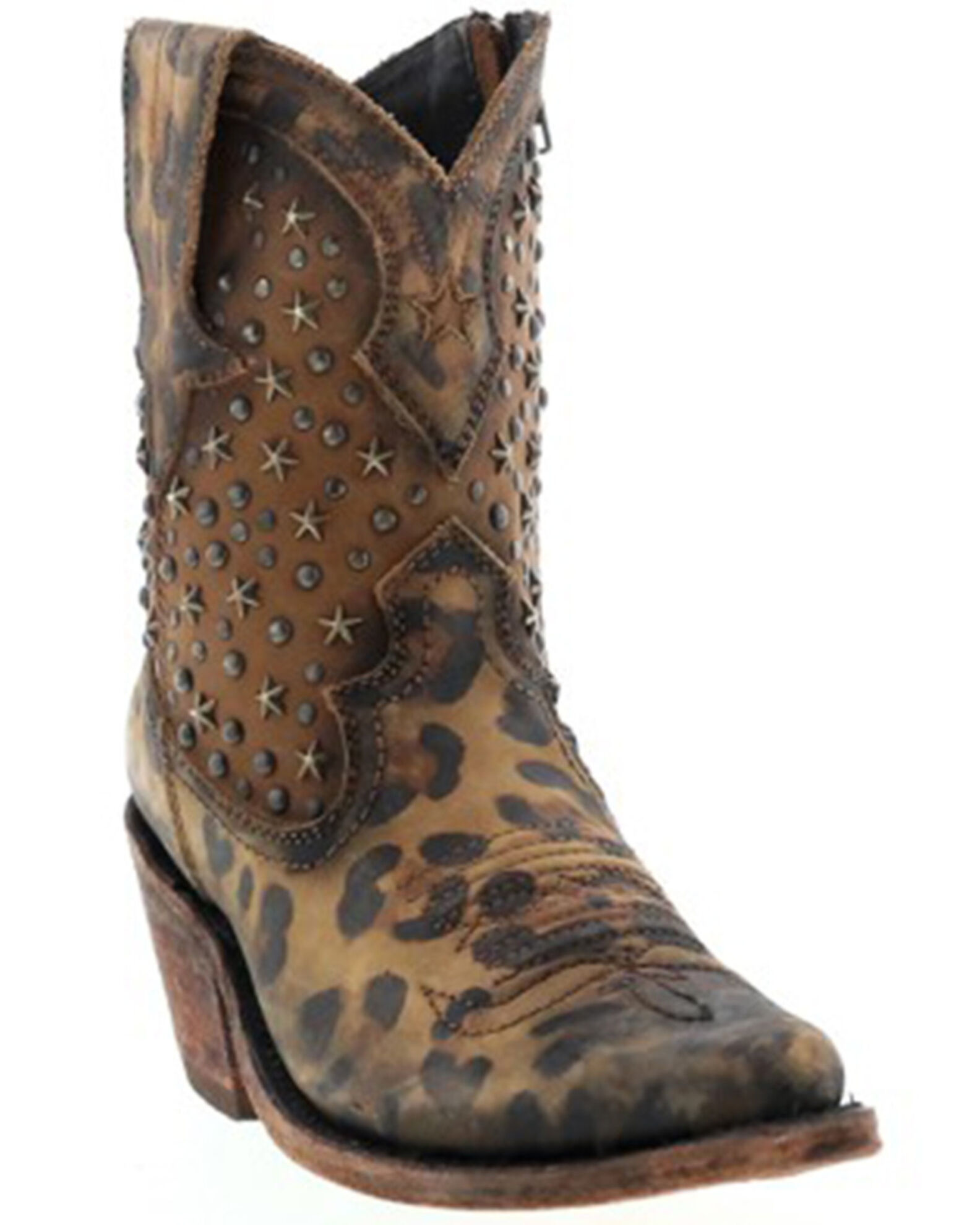 Studded leopard print boots sales