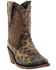 Image #1 - Caborca Silver by Liberty Black Women's Leopard Print Studded Short Western Boots - Snip Toe, Brown, hi-res