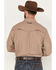 Image #4 - Wrangler Men's Solid Performance Long Sleeve Snap Western Shirt, Tan, hi-res