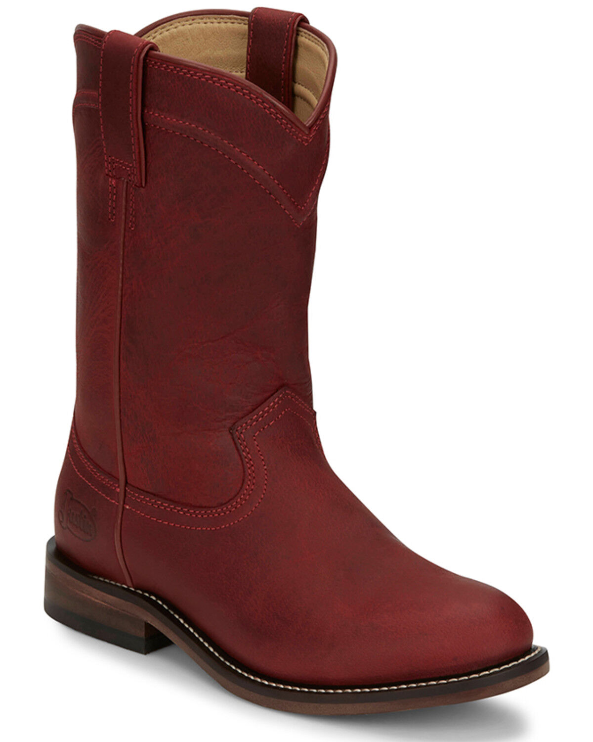 Image #1 - Justin Women's Holland Western Boots - Round Toe, Red, hi-res