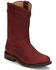 Image #1 - Justin Women's Holland Western Boots - Round Toe, Red, hi-res