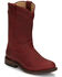Image #1 - Justin Women's Holland Western Boots - Round Toe , Red, hi-res