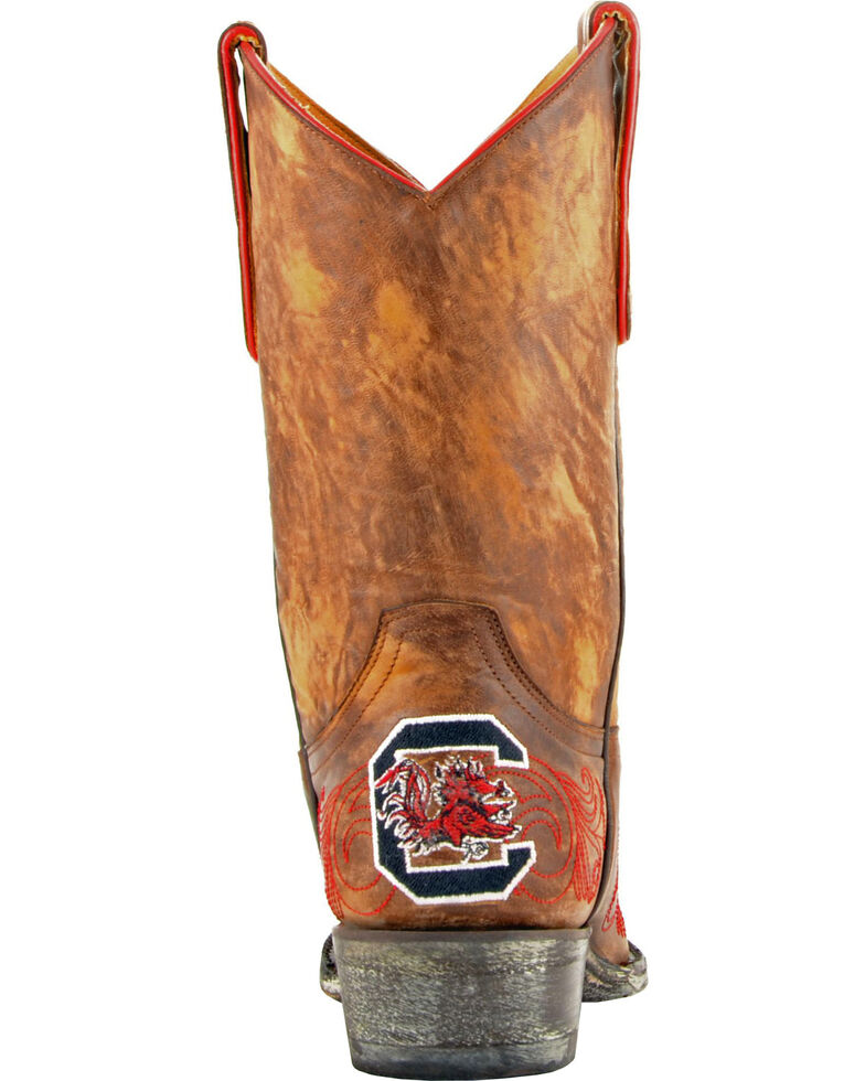 Gameday University of South Carolina Cowgirl Boots - Snip Toe, Brass, hi-res