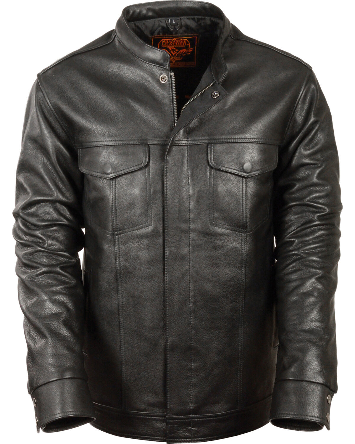 Image #1 - Milwaukee Leather Men's Black Club Style Shirt Jacket - Big 4X, Black, hi-res