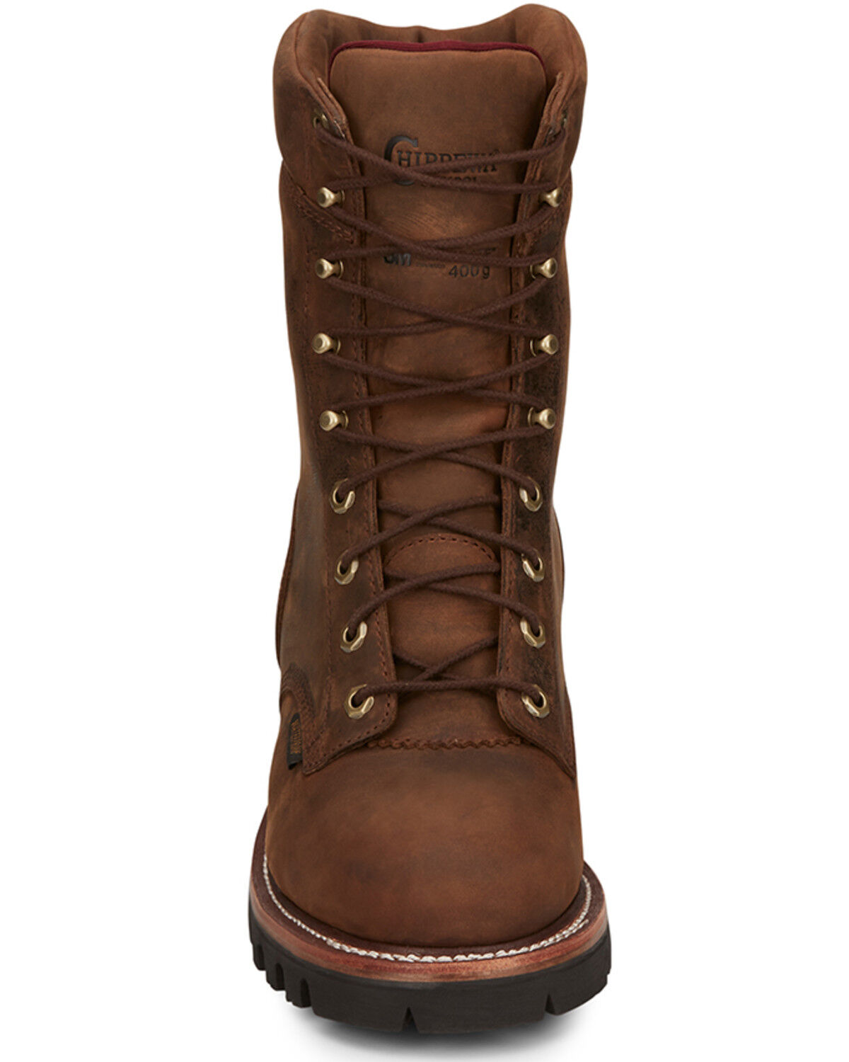 Image #4 - Chippewa Men's 9" Waterproof Insulated Logger Work Boots - Steel Toe, Brown, hi-res