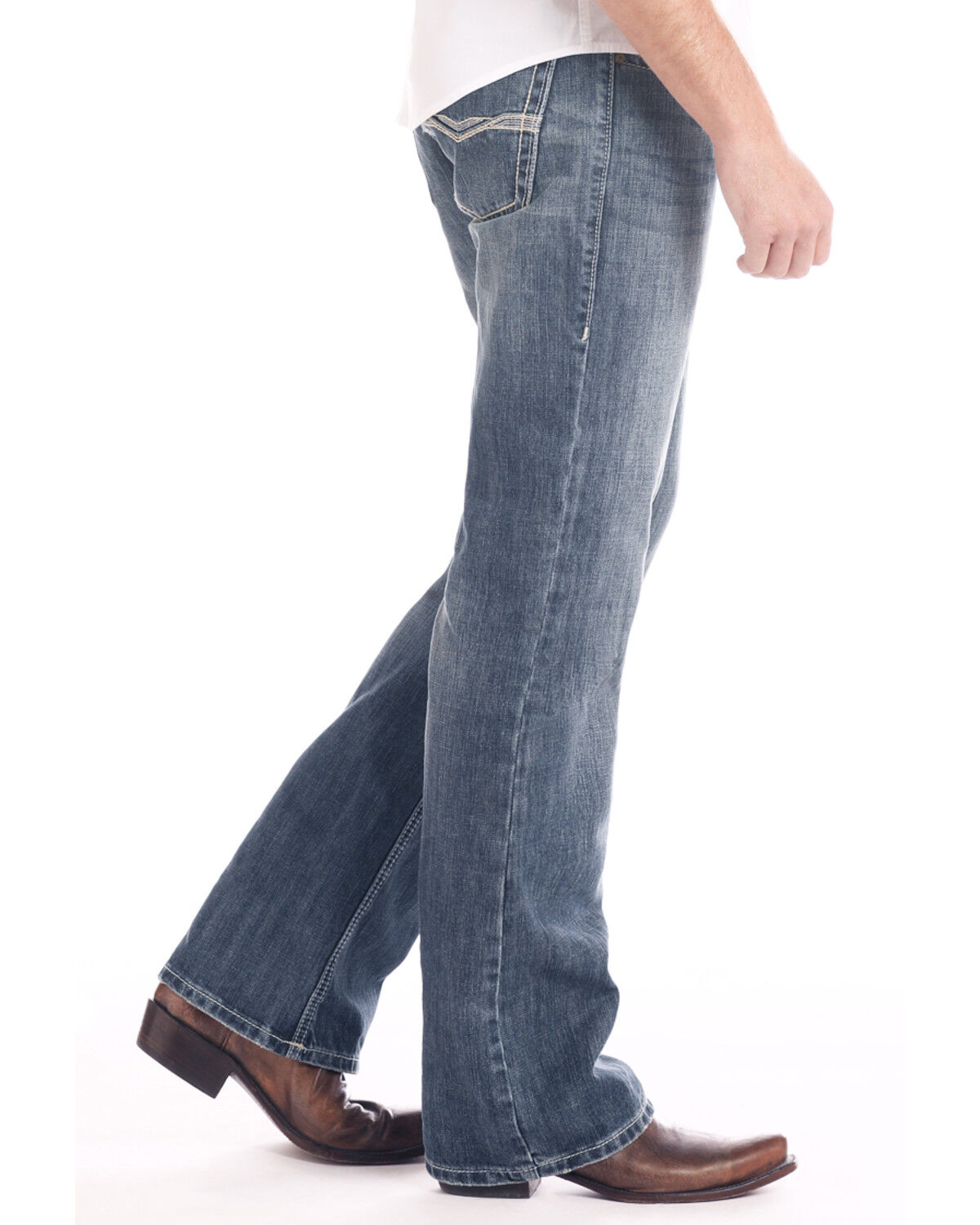 mens dark blue bootcut jeans