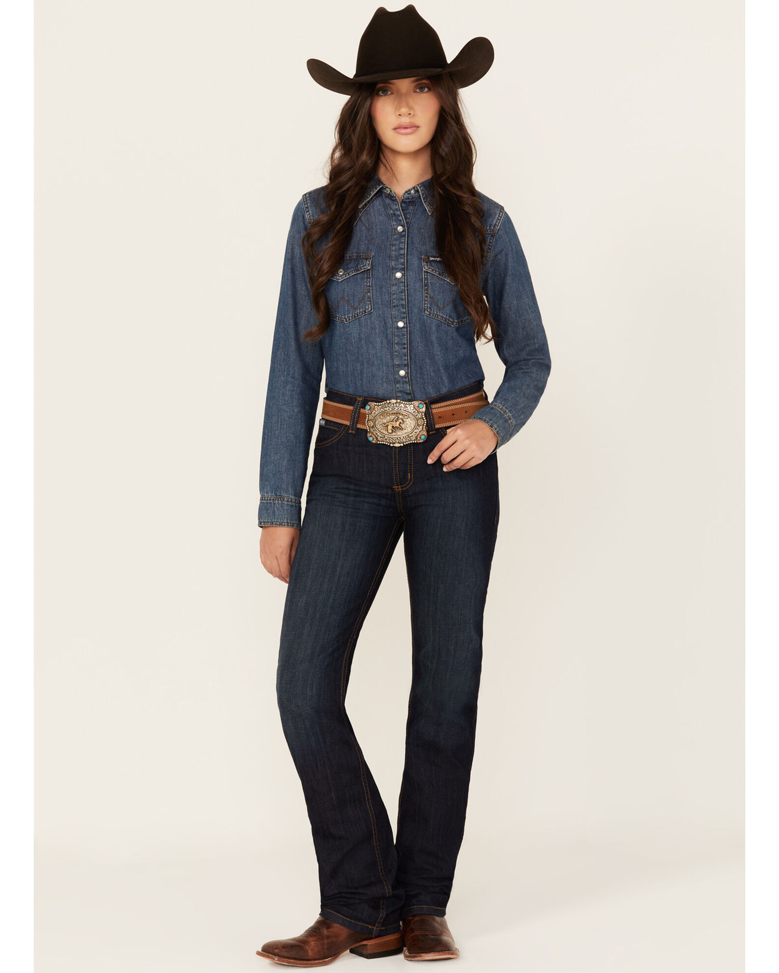 Cinch Women's Jenna Dark Wash Bootcut Slim Fit Stretch Denim