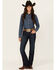 Image #1 - Cinch Women's Jenna Dark Wash Bootcut Slim Fit Stretch Denim Jeans, Indigo, hi-res