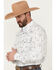 Image #2 - Cowboy Hardware Men's Bandana Print Long Sleeve Pearl Snap Stretch Western Shirt, White, hi-res