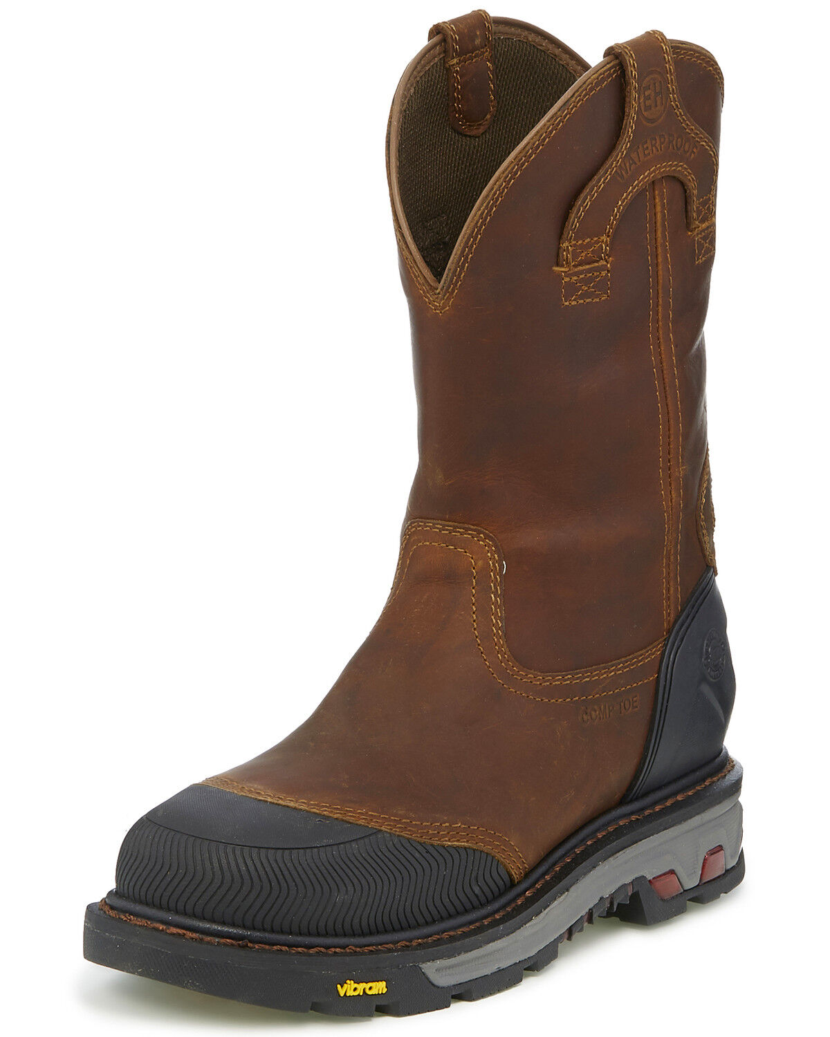justin waterproof composite toe work boots