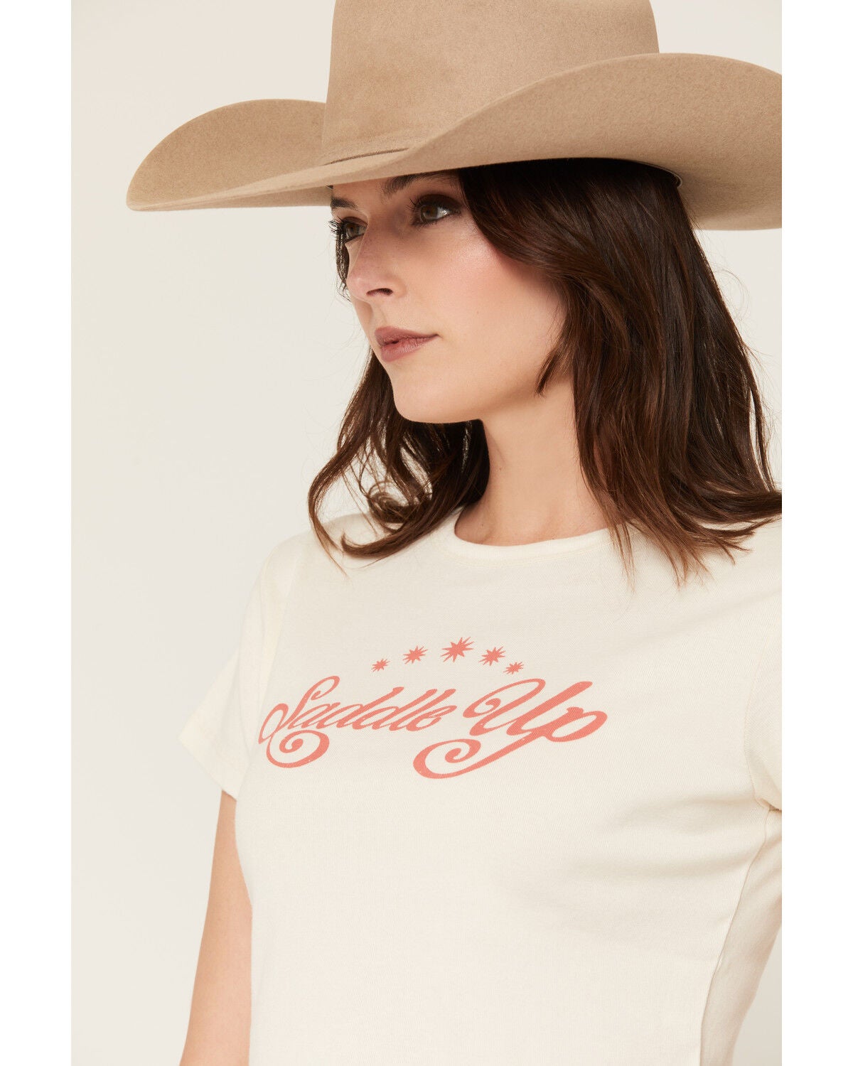 Image #2 - Girl Dangerous Women's Saddle Up Baby Tee, Off White, hi-res