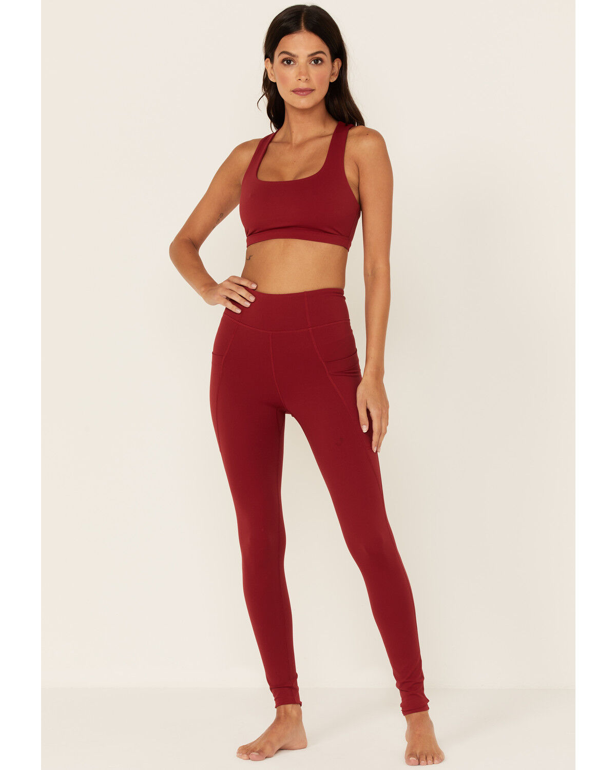 Image #1 - Idyllwind Women's High Rise Freedom Leggings, Burgundy, hi-res