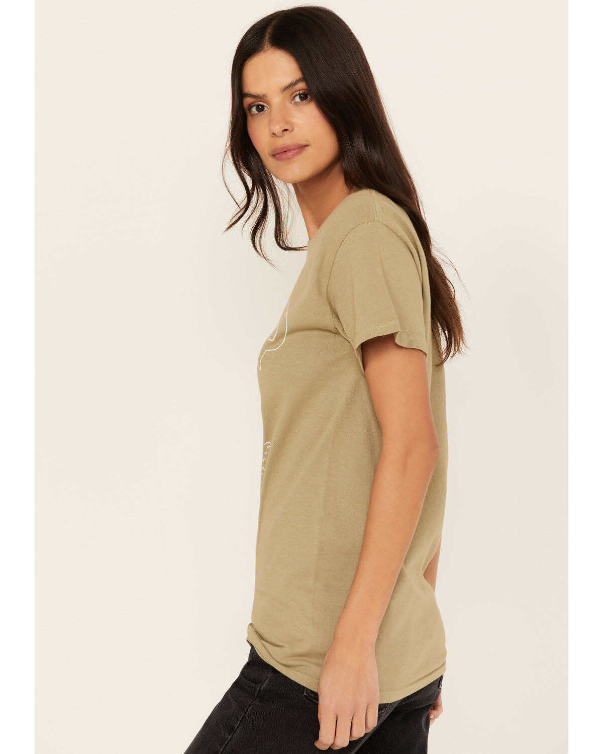 Image #2 - Youth in Revolt Women's Giddy Up Short Sleeve Graphic Tee, Sage, hi-res