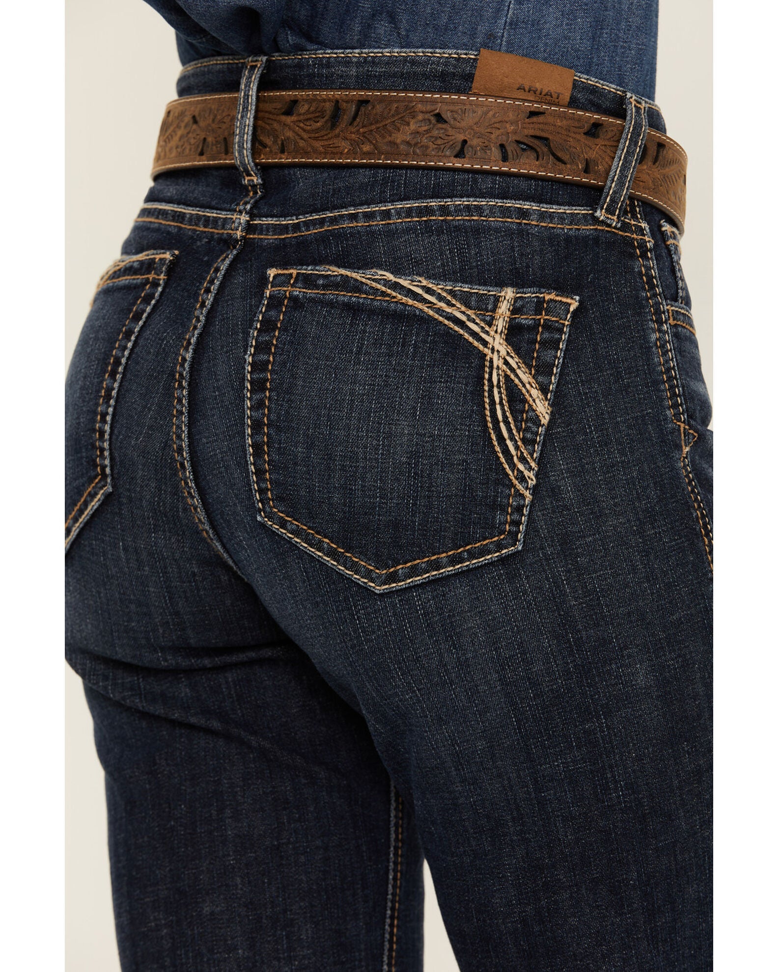 Ariat Women's Dark Wash High Rise Naz Slim Trouser Jeans, Dark Wash