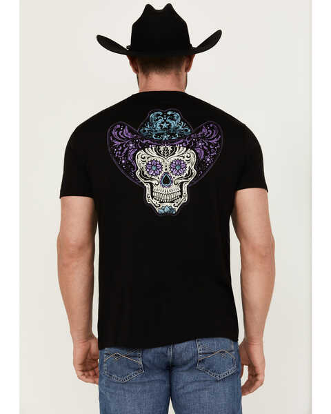Image #1 - Moonshine Spirit Men's Sugar Skull Short Sleeve Graphic T-Shirt, Black, hi-res