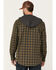 Hawx Men's Plaid Print Robertson Long Sleeve Button Down Hooded Work Flannel Shirt , Olive, hi-res