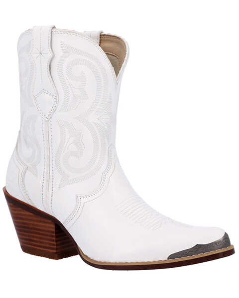Image #1 - Durango Women's Crush Short Western Boots - Pointed Toe , White, hi-res