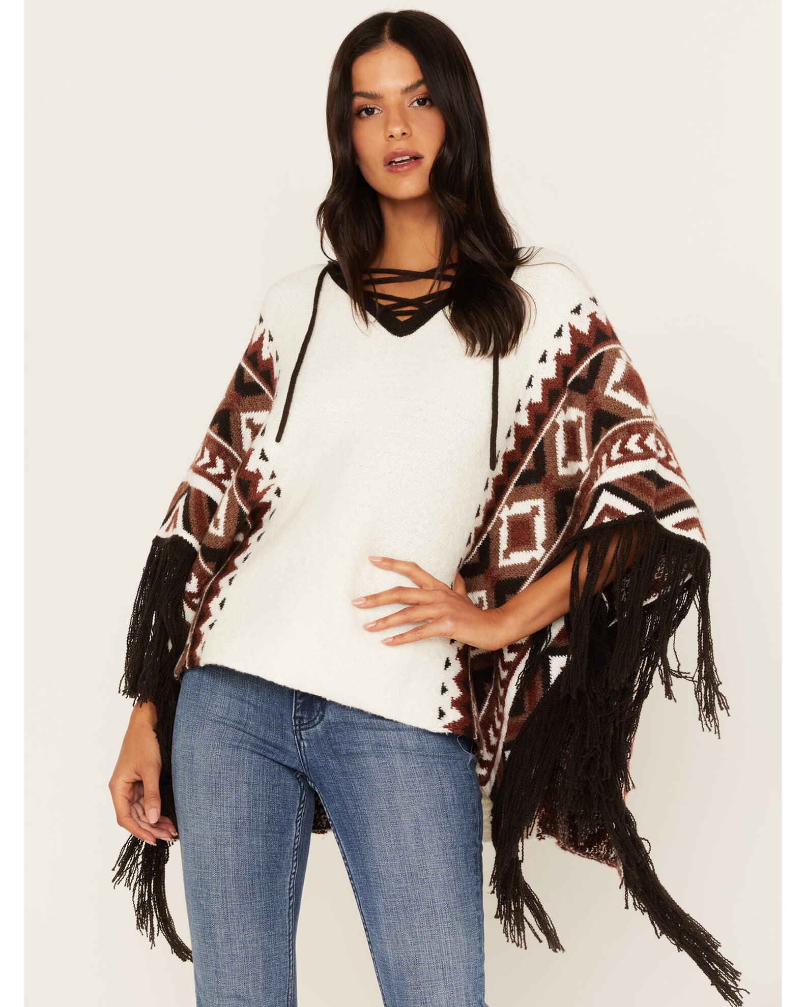 Product Name Idyllwind Women's Southwestern Knit Poncho Sweater