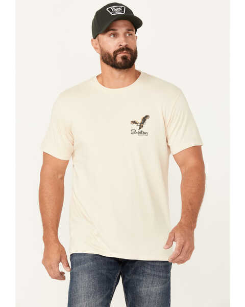 Image #2 - Brixton Men's Glacier Eagle Short Sleeve Graphic T-Shirt, Cream, hi-res