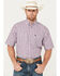 Image #1 - George Strait by Wrangler Men's Plaid Print Short Sleeve Button Down Western Shirt, , hi-res