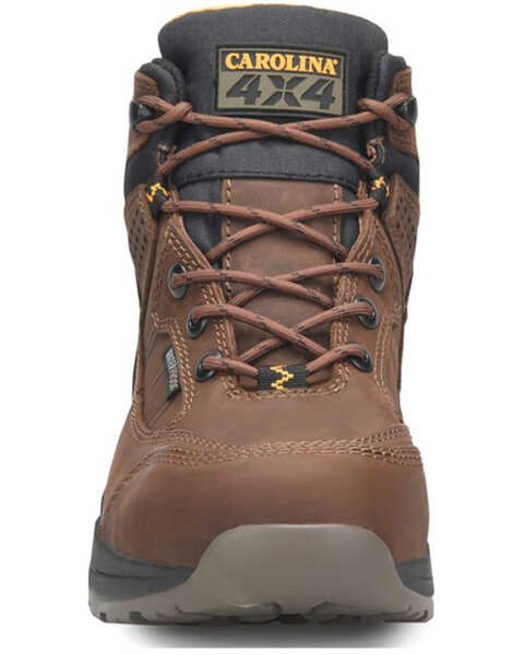 Image #4 - Carolina Men's Builder Waterproof Steel Lace-Up Hiking Boots - Round Toe , Brown, hi-res