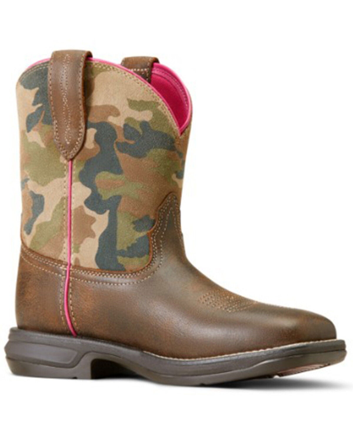 Ariat Women's Anthem Shortie Performance Western Boots - Square Toe, Brown, hi-res