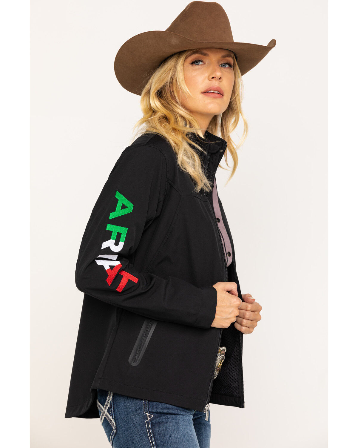 red ariat mexico jacket womens