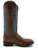Image #2 - Ferrini Women's Ella Floral Cross Western Boots - Broad Square Toe , Brown, hi-res