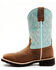Image #3 - RANK 45® Women's Contrast Shaft Performance Leather Western Boots - Broad Square Toe, Turquoise, hi-res