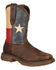 Durango Rebel Men's Texas Flag Western Boots - Steel Toe, Brown, hi-res