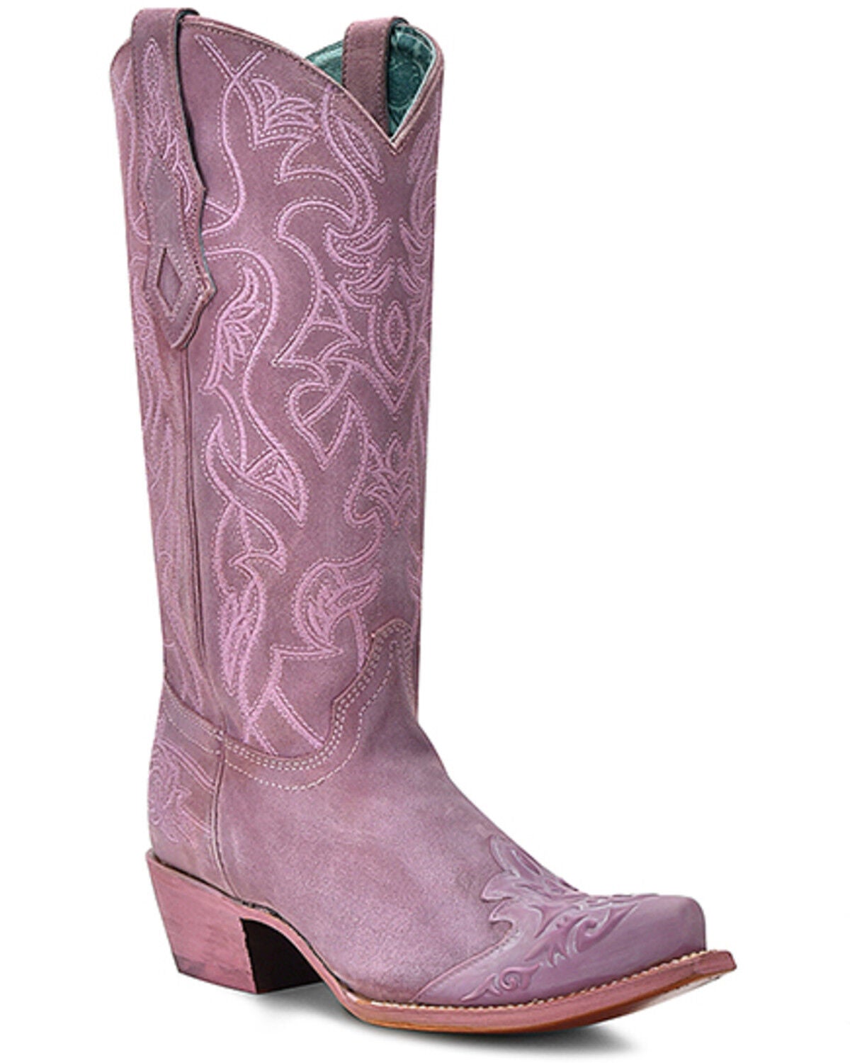 Corral Women's Embroidered Western Boots - Snip Toe, Pink, hi-res