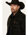 Image #2 - Cinch Men's Southwestern Jacquard Twill Trucker Snap Jacket, Forest Green, hi-res