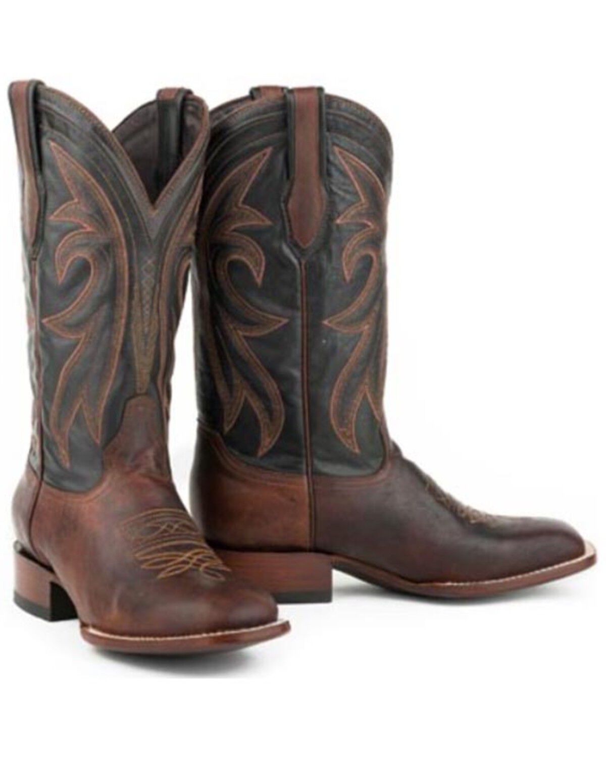 Image #1 - Stetson Men's Cody Western Boots - Broad Square Toe, Brown, hi-res