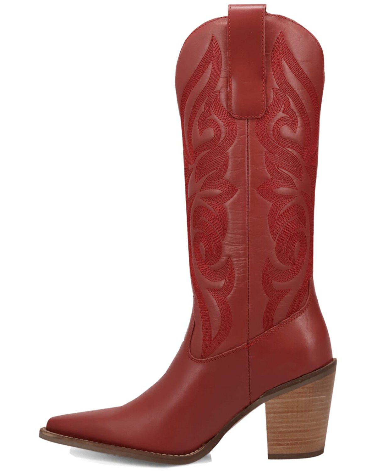 Image #4 - Dingo Women's Hensley Tall Western Boots - Round Toe, Red, hi-res