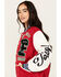 Image #2 - First Row Women's Road To Fortune Varsity Jacket, Red, hi-res