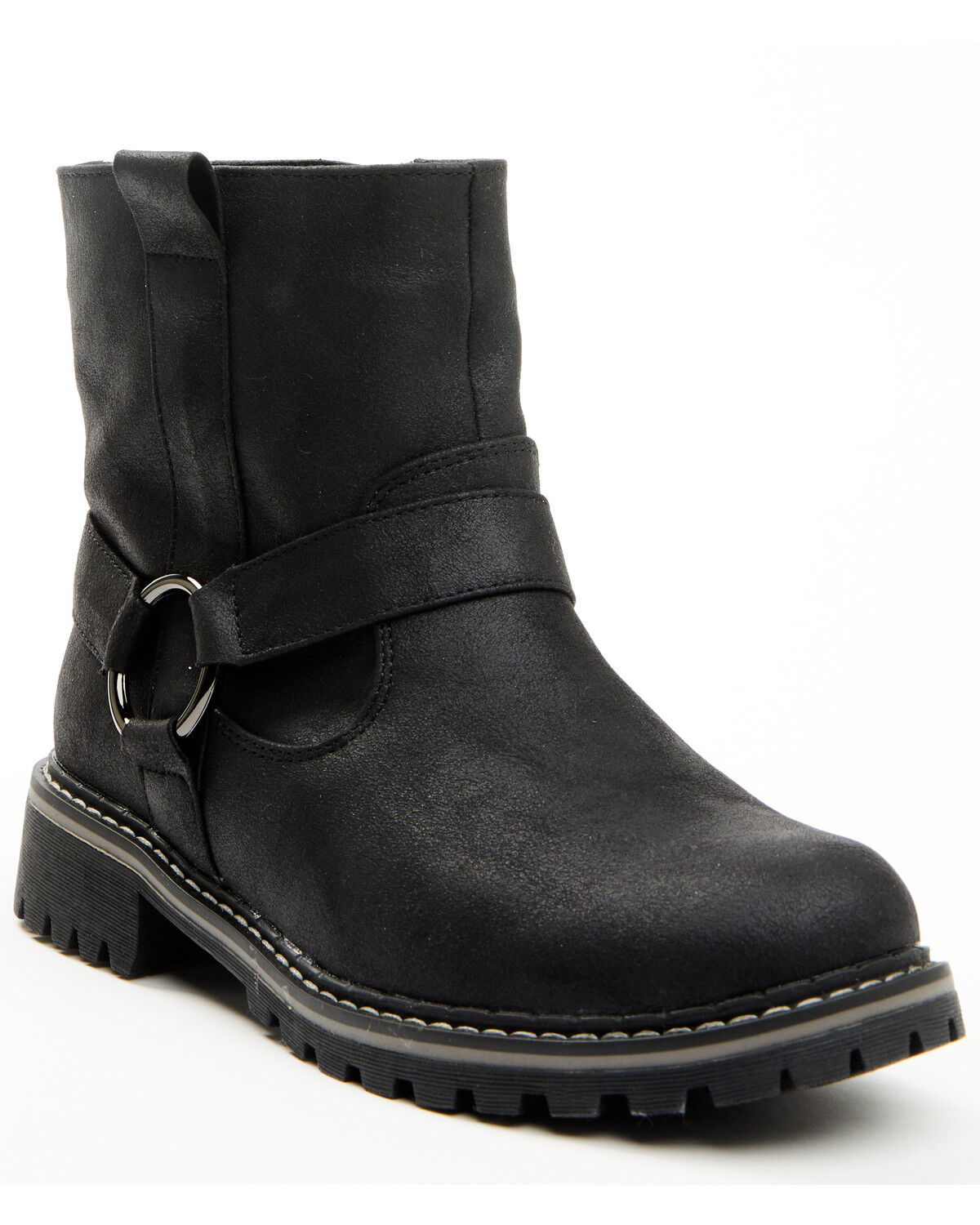 Image #1 - Corkys Women's Fall In Love Harness Booties - Round Toe, Black, hi-res
