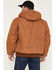 Image #4 - Carhartt Men's Flannel Lined Loose Fit Firm Duck Active Jacket - Tall, Brown, hi-res