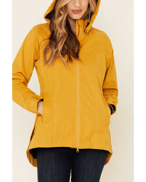 Image #3 - Outback Trading Co. Women's Solid Mustard Brookside Hooded Zip-Front Rain Jacket , Mustard, hi-res