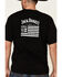 Jack Daniels' Men's Old #7 Flag Logo Graphic Short Sleeve T-Shirt , Black, hi-res