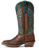 Ariat Women's Weathered Tan Crossfire Picante Full-Grain Leather Performance Western Boot - Wide Square Toe , Brown, hi-res