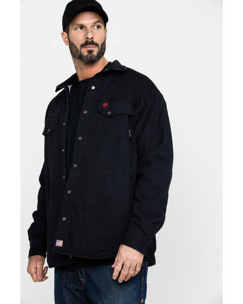 Image #3 - Ariat Men's FR Rig Shirt Work Jacket - Big , Black, hi-res