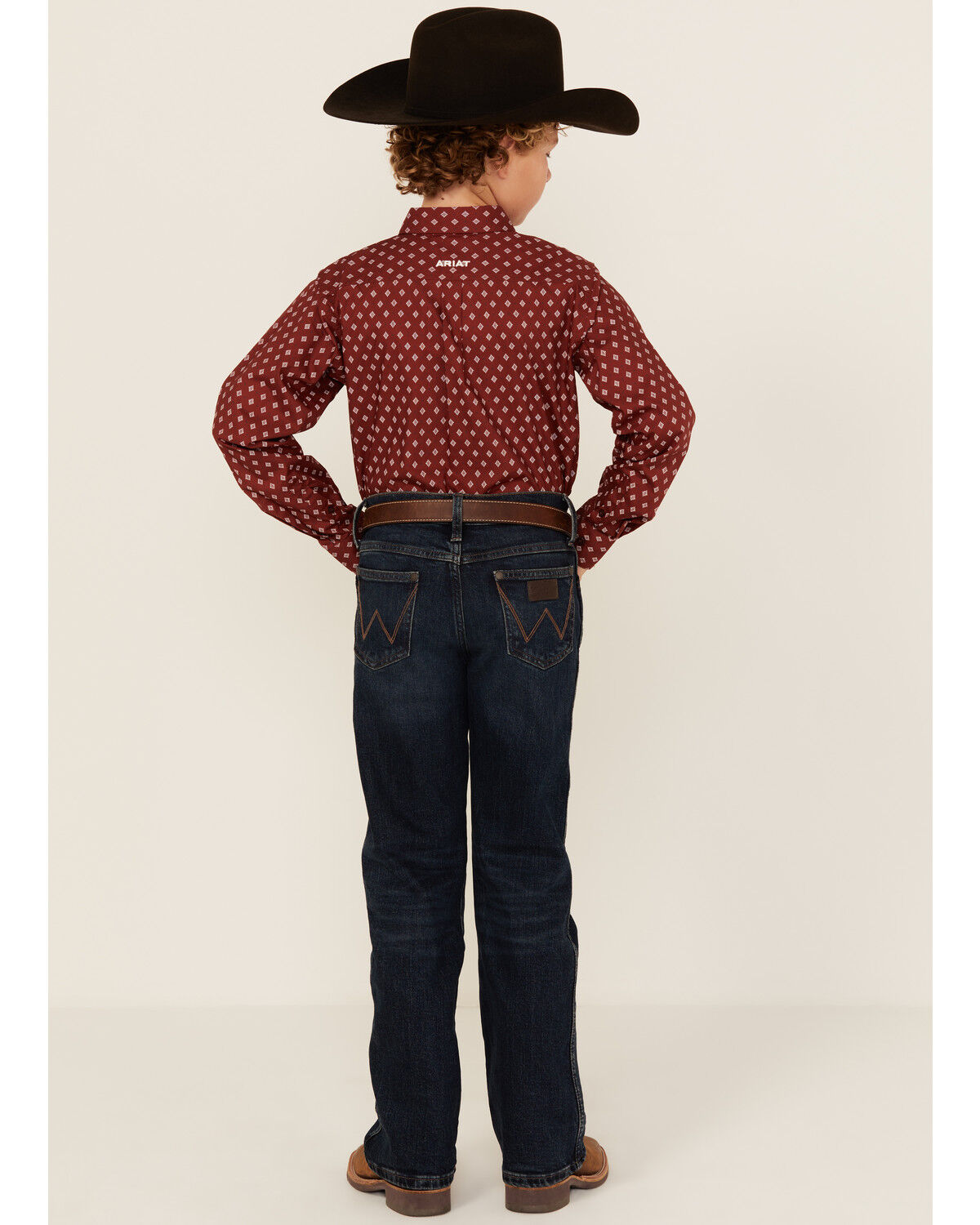 Image #3 - Wrangler Retro Boys' Darren Relaxed Bootcut Stretch Denim Jeans, Blue, hi-res