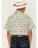 Image #4 - Cody James Boys' Toro Steerhead Print Short Sleeve Snap Western Shirt, Tan, hi-res