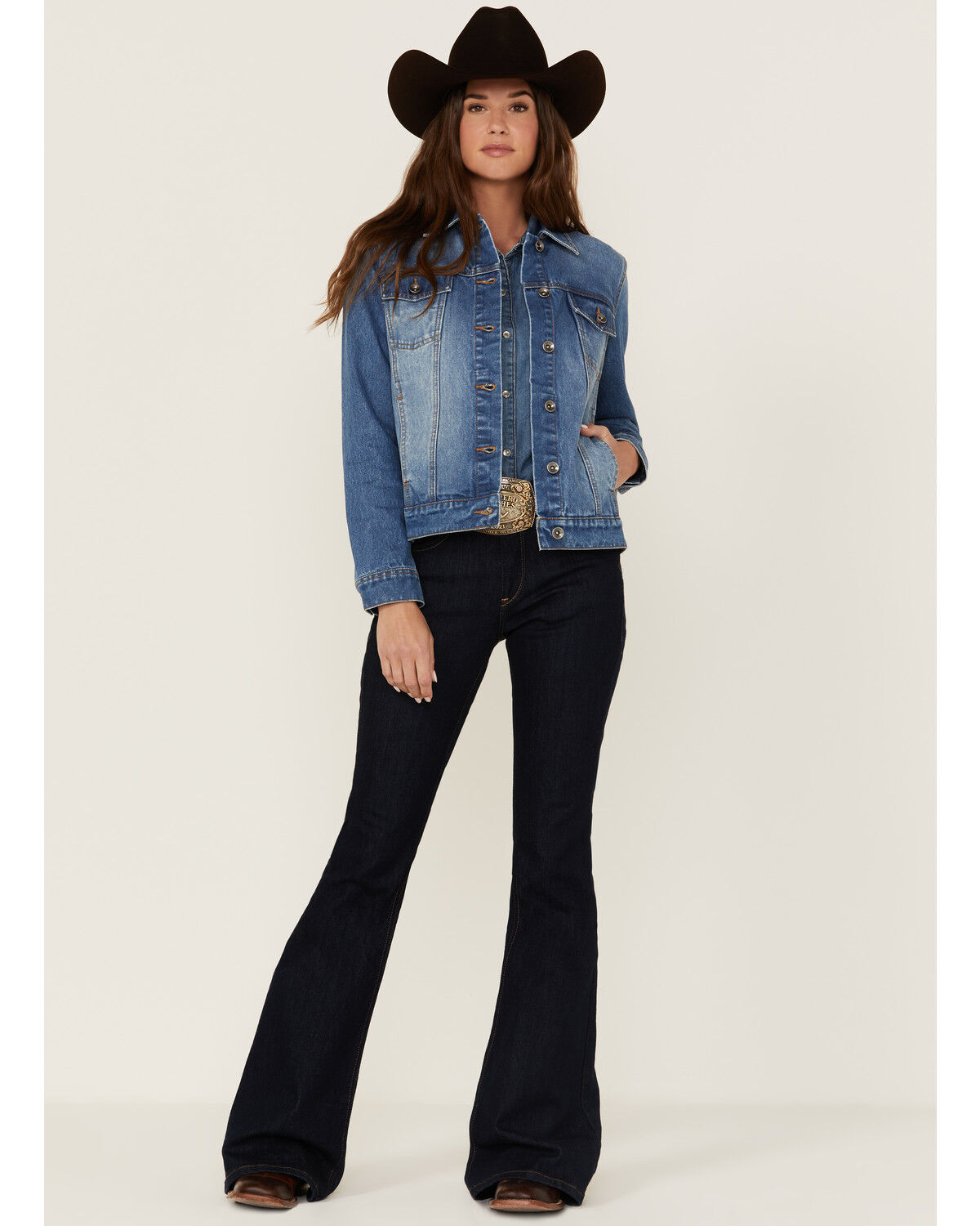 Image #5 - RANK 45® Women's Signature Denim Rancher Jacket, Medium Wash, hi-res